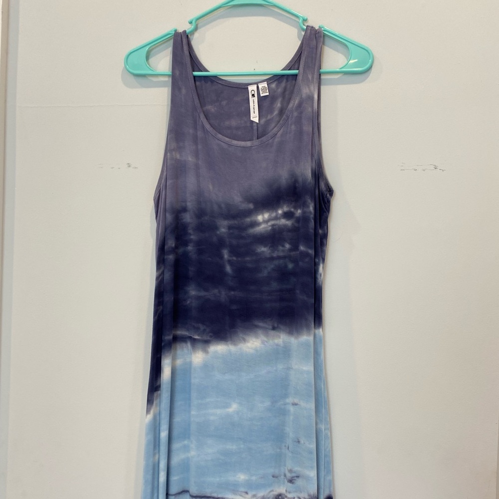 Blue tie dyed dress